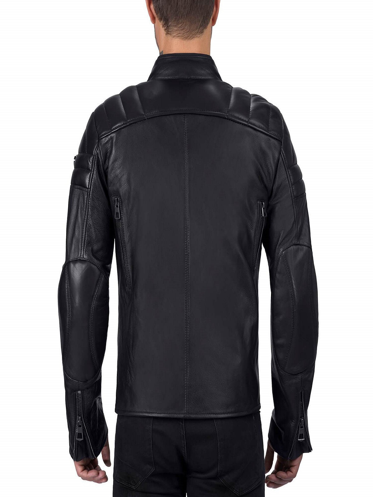 Men Cafe Racer Premium Leather Jacket - Frozva.com