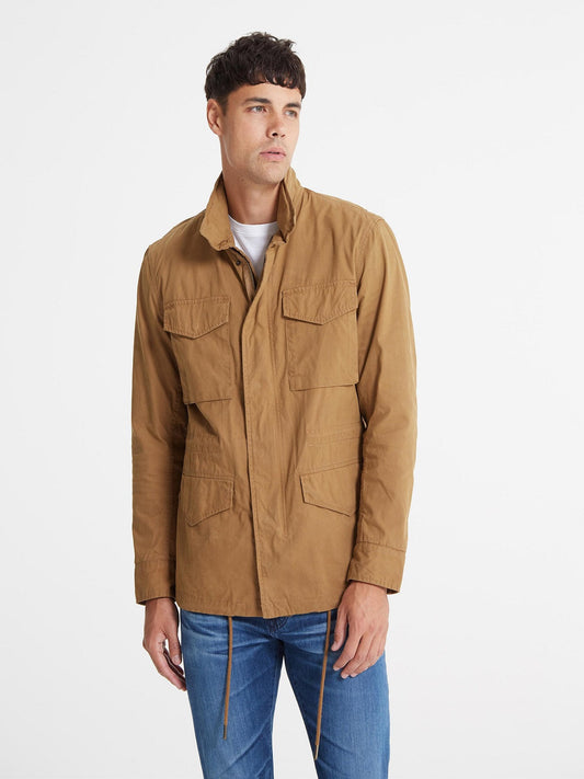 Utility Mens Leather Brown Jacket - Frozva.com