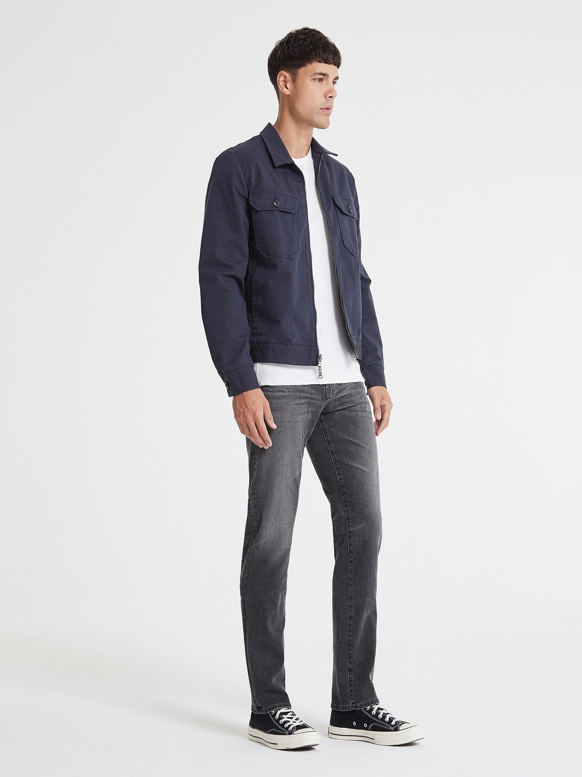 Men Night Blue Cotton Jacket - Frozva