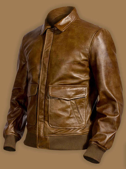 Men Traditional Brown Leather Jacket – Frozva