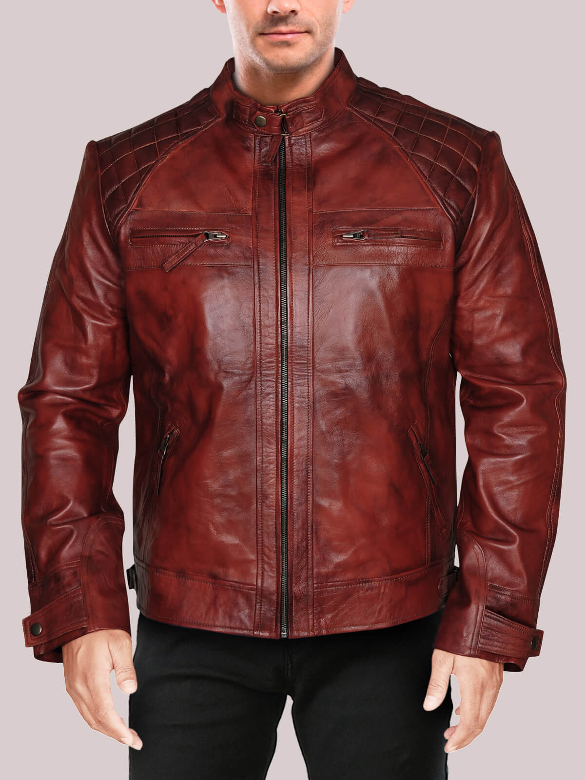 Men Vintage Leather Jacket – Frozva