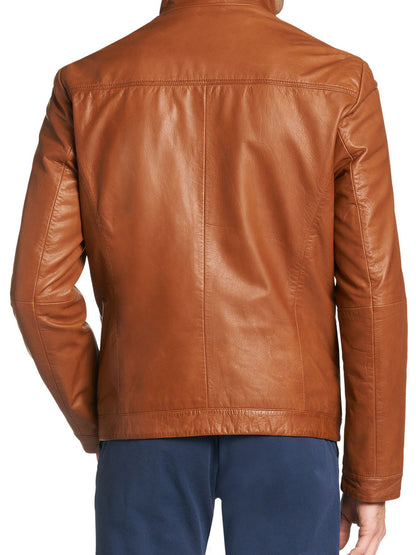 Men Soft Genuine Lambskin Leather Jacket