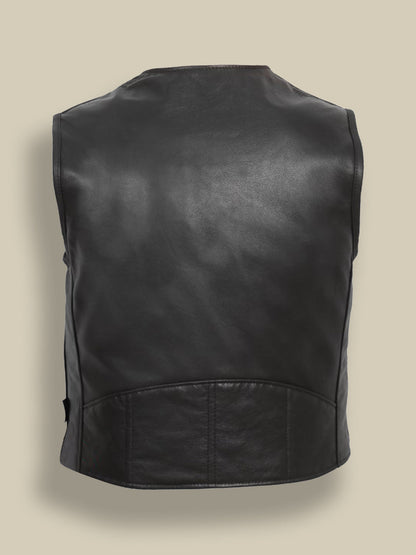 Men Matte Black Biker Vest