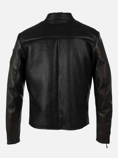 Men's Black Biker Hybrid Jacket