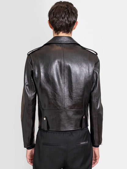 Bustling Metropolis Men’s Black Leather Jacket