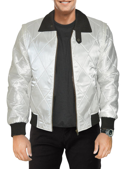 Men's Exclusive White Scorpion Satin Jacket