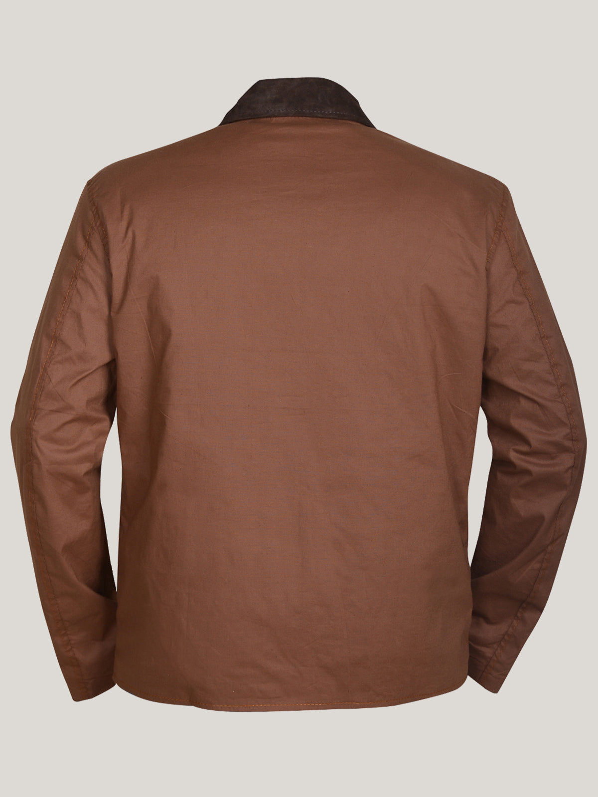 Men's Exquisite Brown Cotton Light Jacket