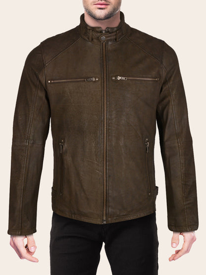 Men's Hamish Brown Leather Jacket