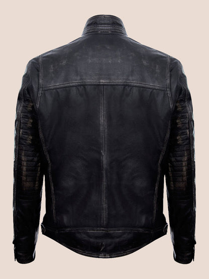 Biker Men's Vintage Racing Quilted Jacket