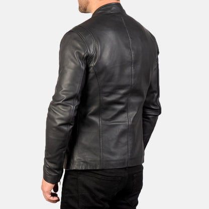 Premium Ionic Black Leather Jacket