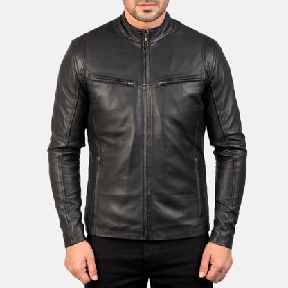 Premium Ionic Black Leather Jacket