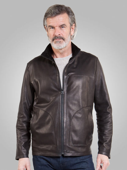 Mens Biker Real Leather Jacket - Frozva