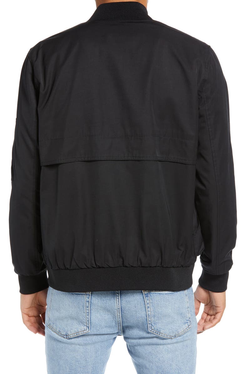 Mens Black Wilt Bomber Cotton Jacket