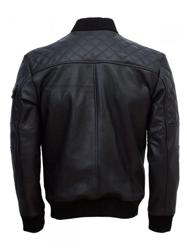 Men’s Black Work Wear Leather Jacket