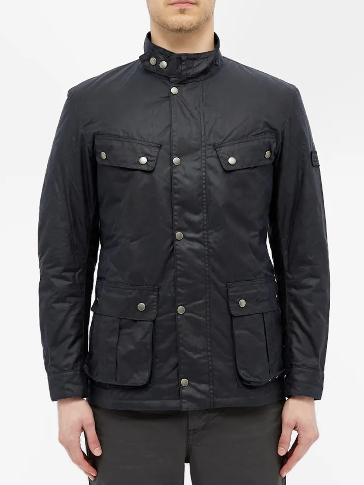 Black Mens Four Pocket Cotton Jacket