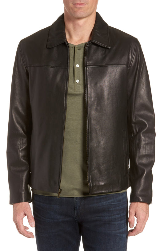 Mens Black Dashing Leather Biker Jacket