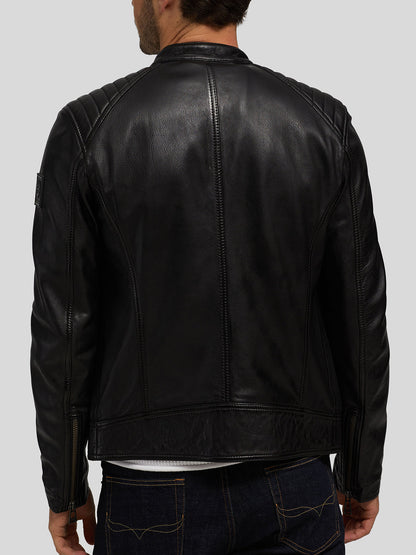 Mens Black Stylish Biker Jacket