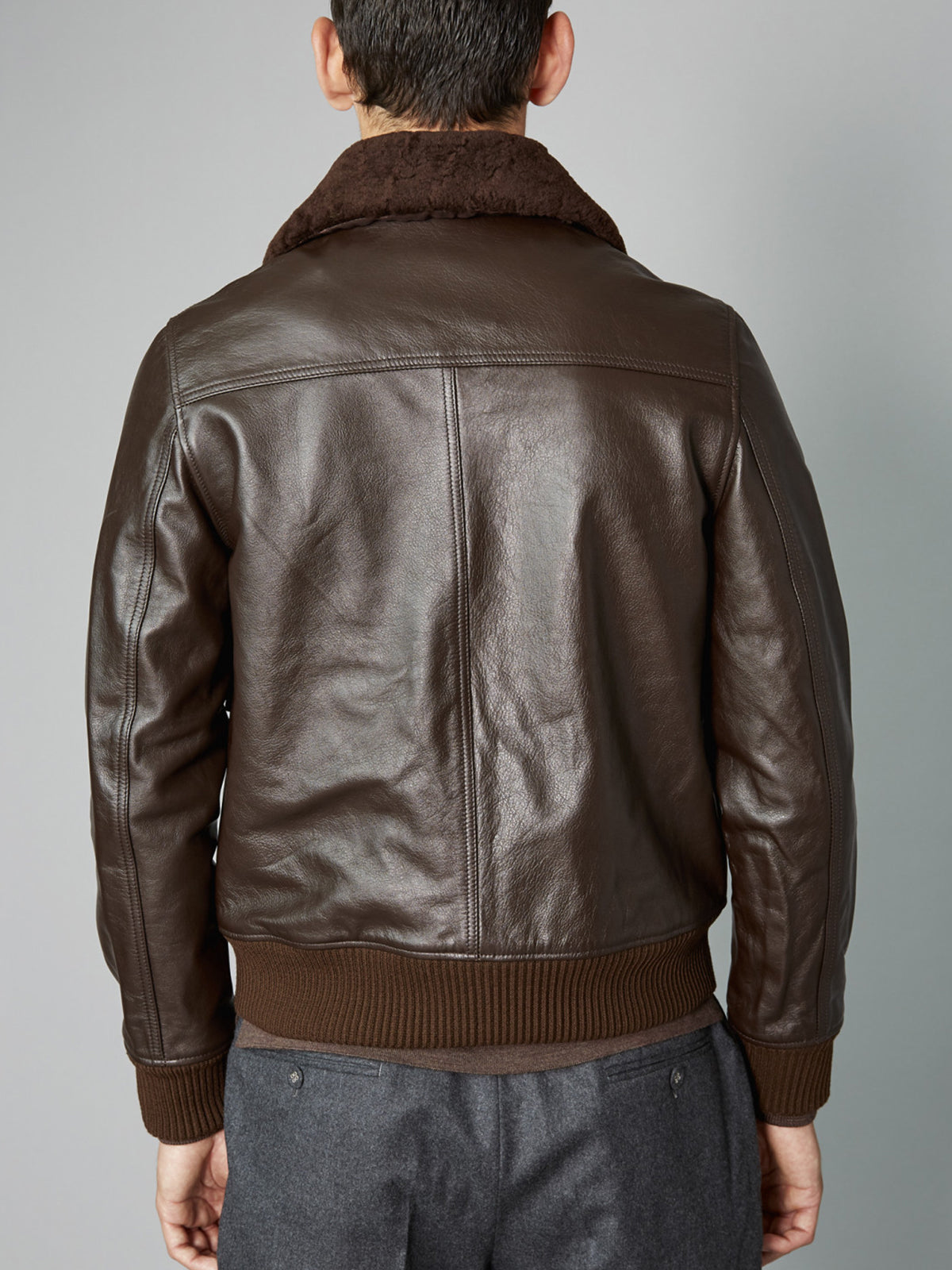 Mens Bomber Brown Biker Jacket