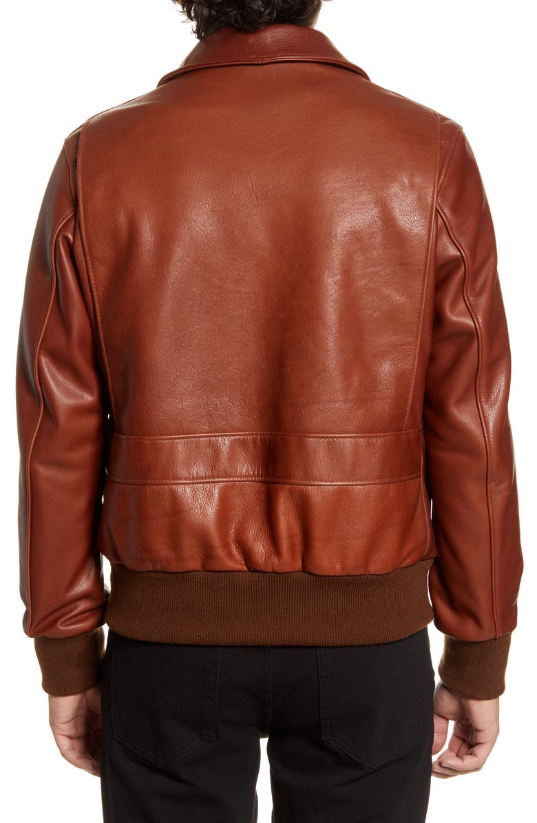 Mens Bomber Brown Biker Disstressed Leather Jacket