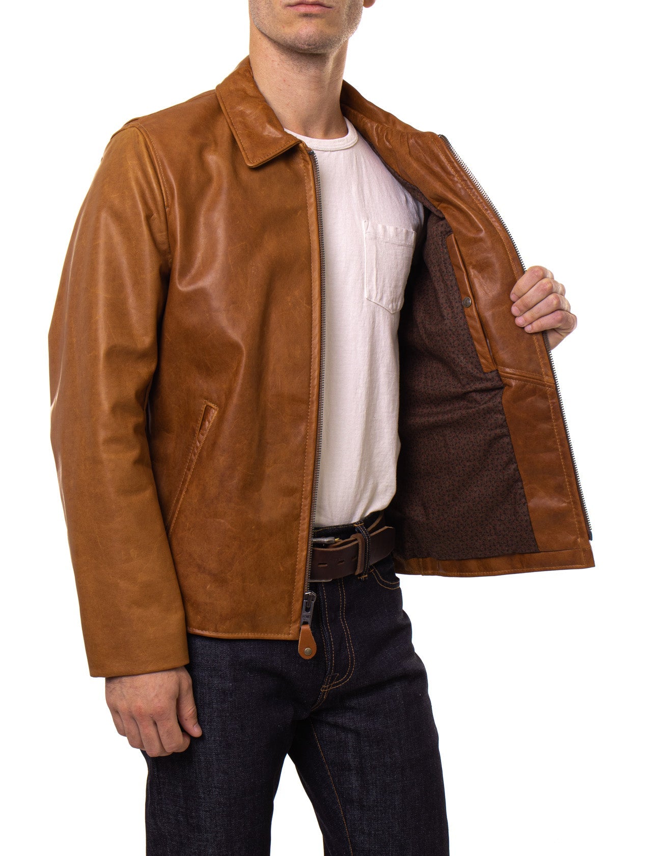 Mahogany Brown Men’s Real Leather Jacket