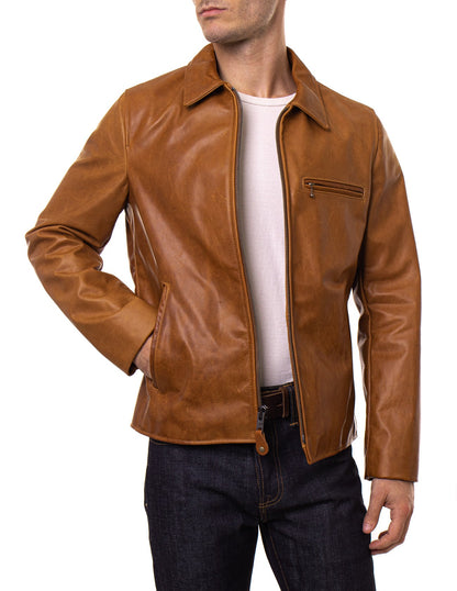 Mahogany Brown Men’s Real Leather Jacket