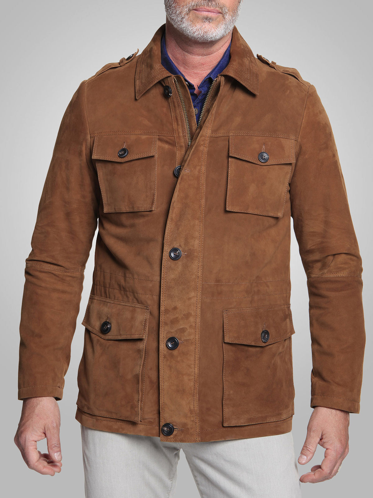 Mens Dashing Suede Brown Jacket