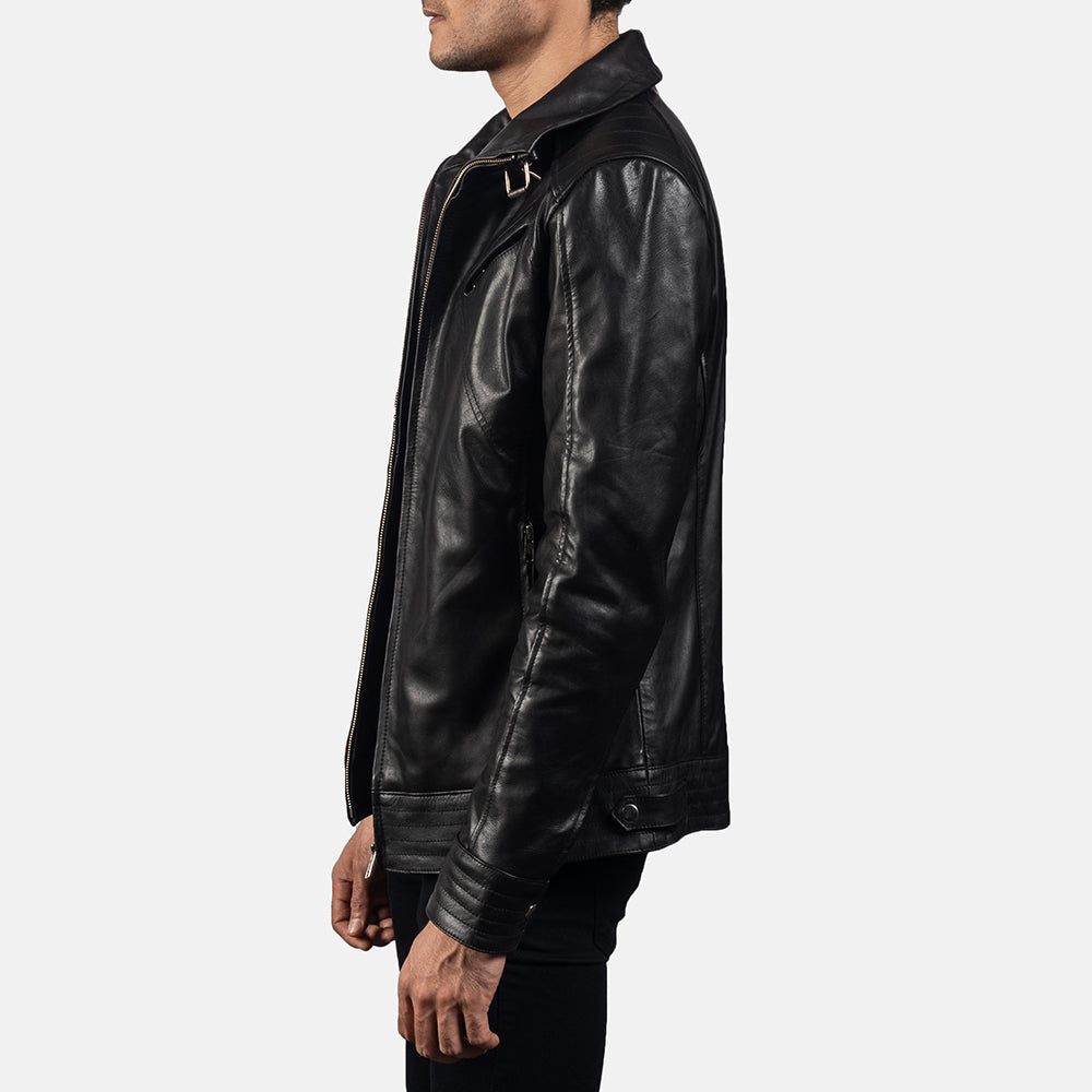 Black Premium Leather Biker Jacket