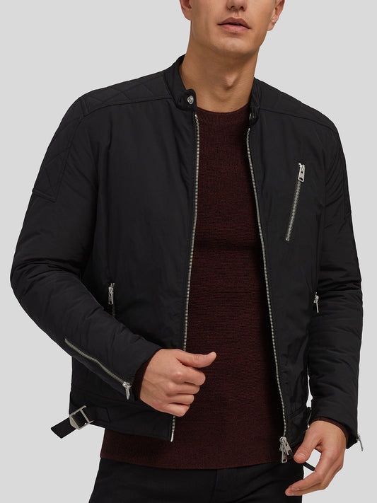 Mens Nylon Biker Cotton Jacket