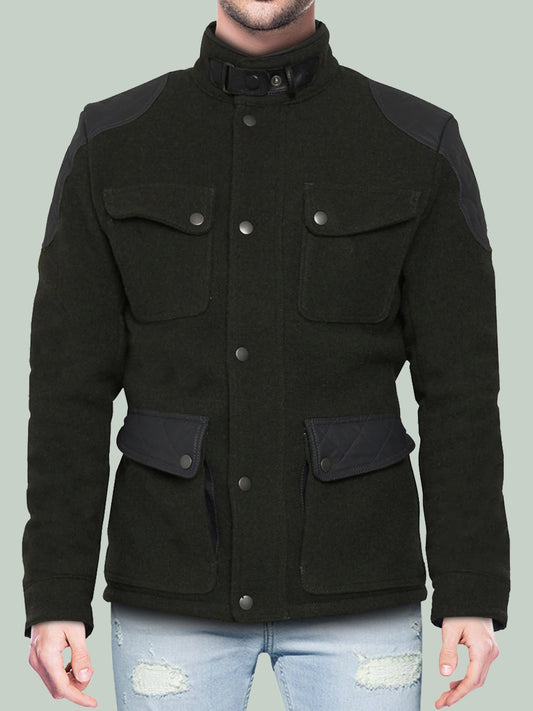 Men's Winter Green Wool Jacket