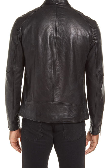 Mens Slim Fit Motorcycle Jacket - Frozva