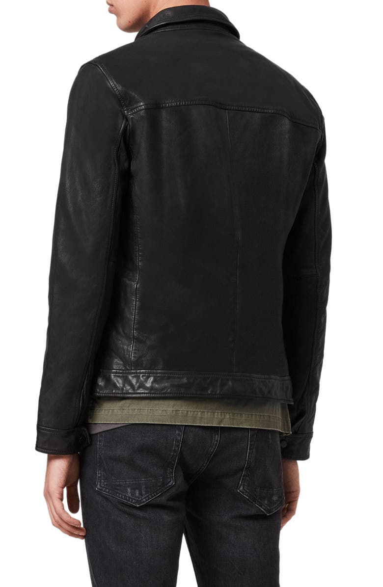 Mens Black Iconic Classic Leather Jacket