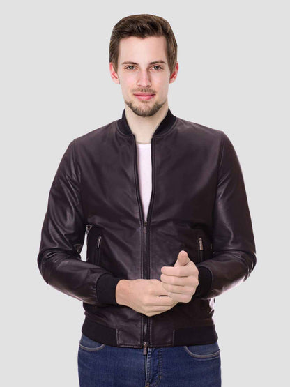 Quilted Bomber Biker Round Collar Jacket