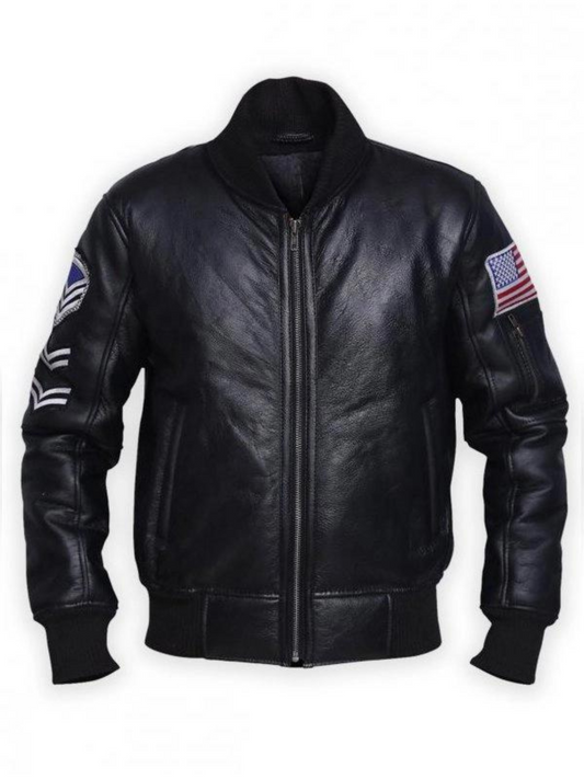 Men’s American Flag Leather Jacket