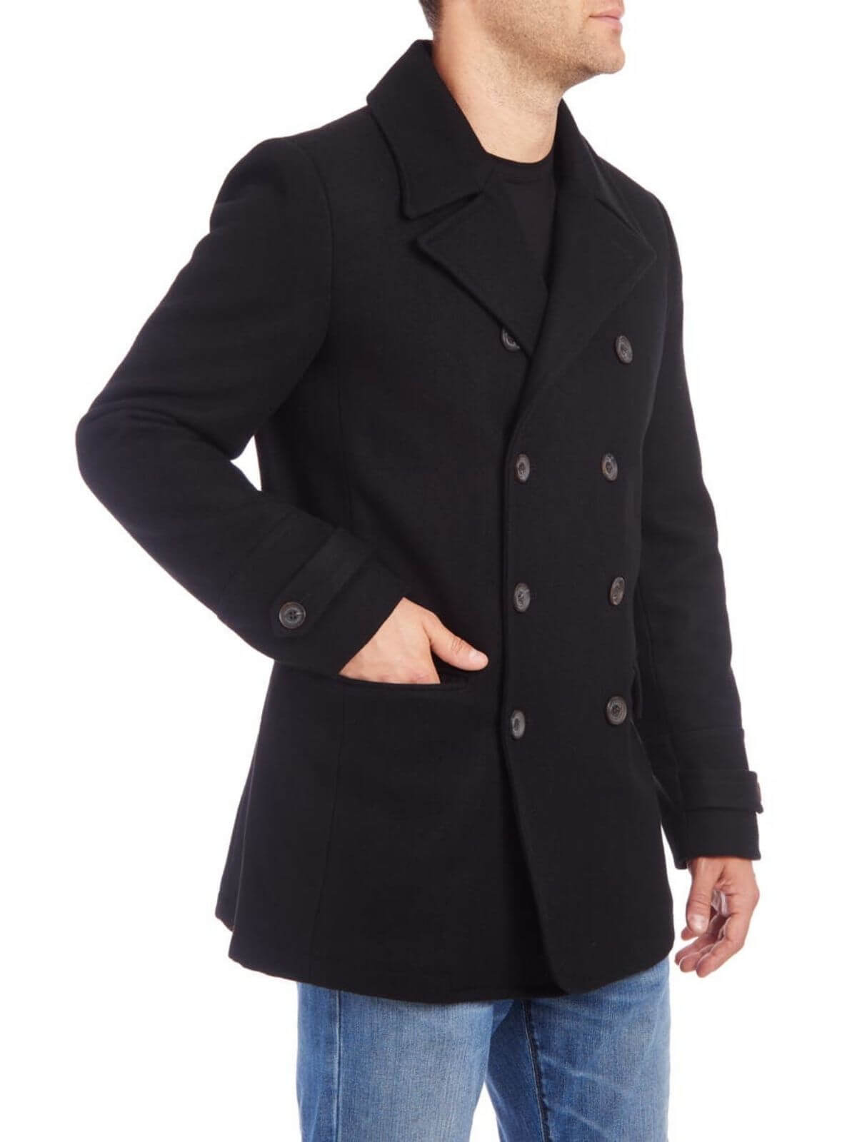 Mens Water Resistant Wool Blend Coat