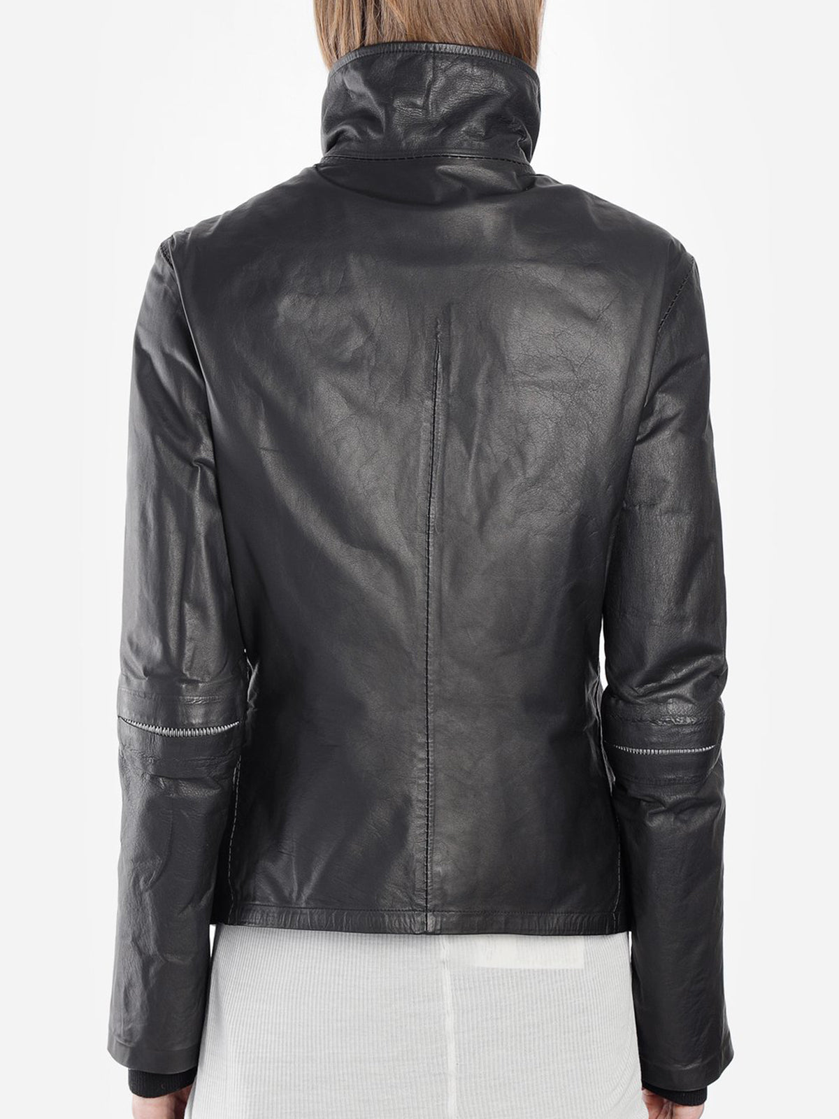 Men Black Stylish Leather Biker Jacket