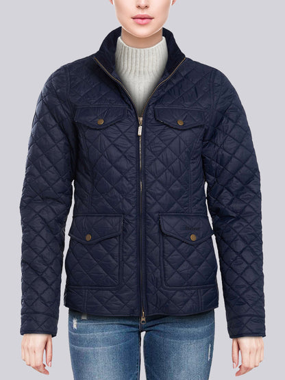 Women's Blue Navy Barbour Polyamide Jacket