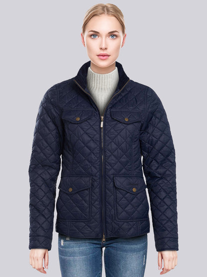 Women's Blue Navy Barbour Polyamide Jacket