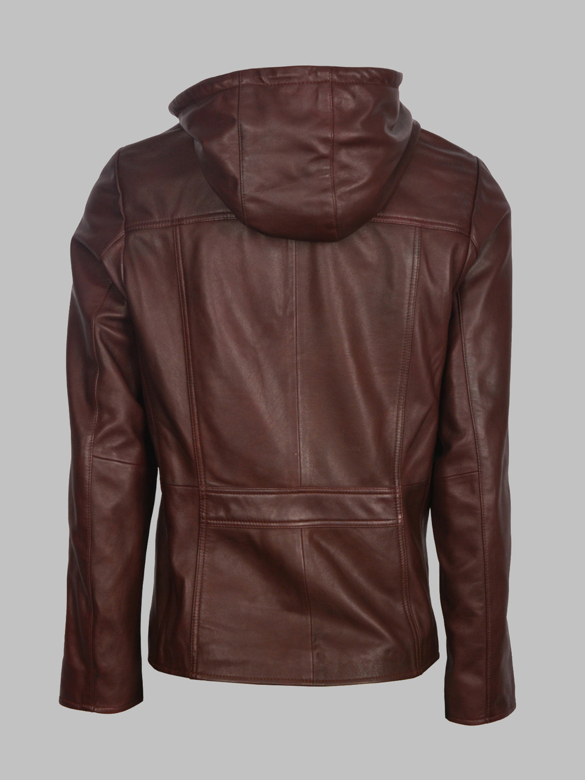 Women's Abbeville Brown Hoodie Leather Jacket