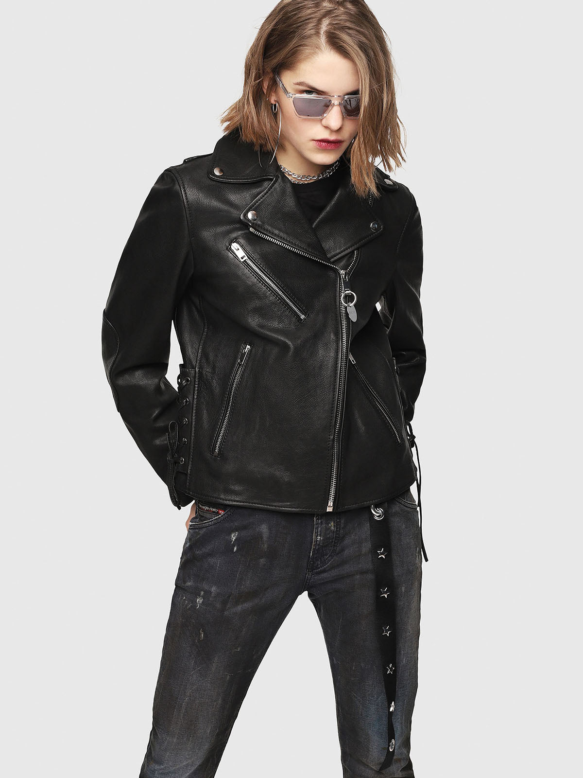 Womens Black Motorcycle Jacket