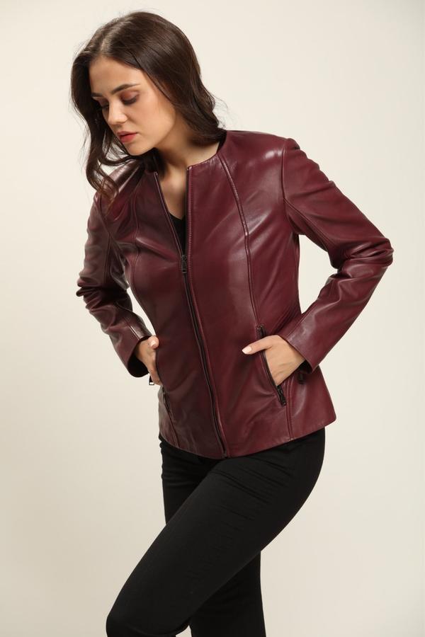 Blazer Cut Dark Brown Leather Jacket For Women – Frozva