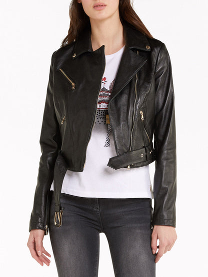 Biker Womens Genuine Leather Jacket