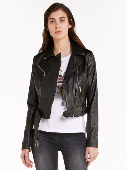 Biker Womens Genuine Leather Jacket