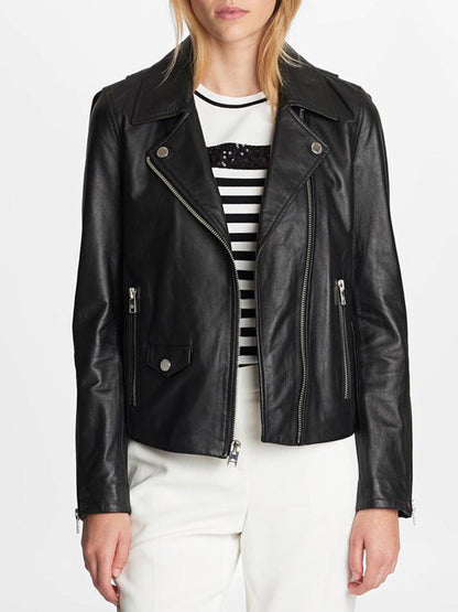 Womens Real Black Leather Jacket