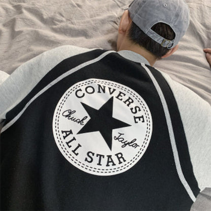 Converse Black & Grey Cotton Jacket-Men