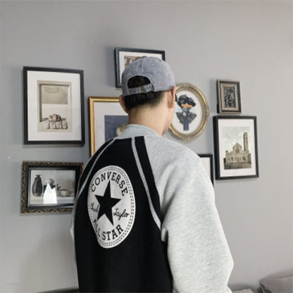 Converse Black & Grey Cotton Jacket-Men