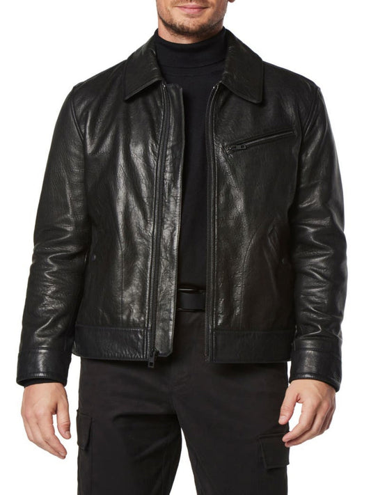 Black Mens Designer Motorcycle Leather Jacket