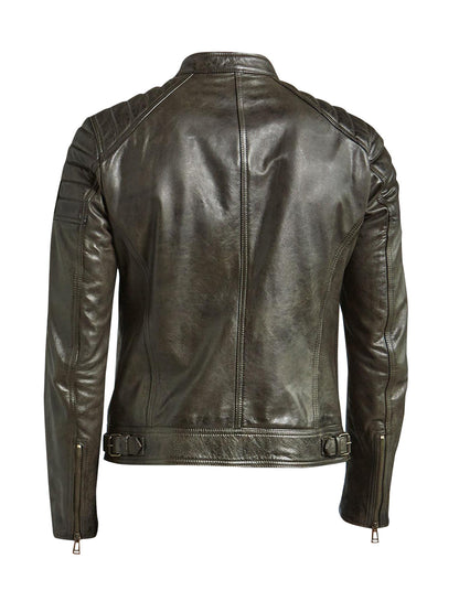 Black Men's Weybridge Leather Jacket