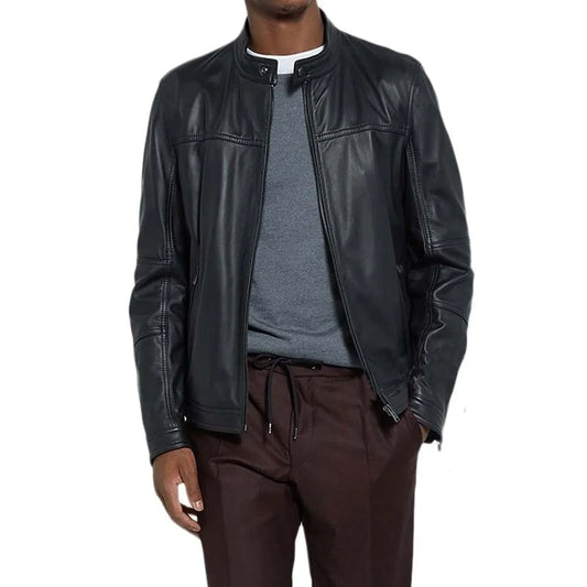 Genuine Black Leather Jacket for Men