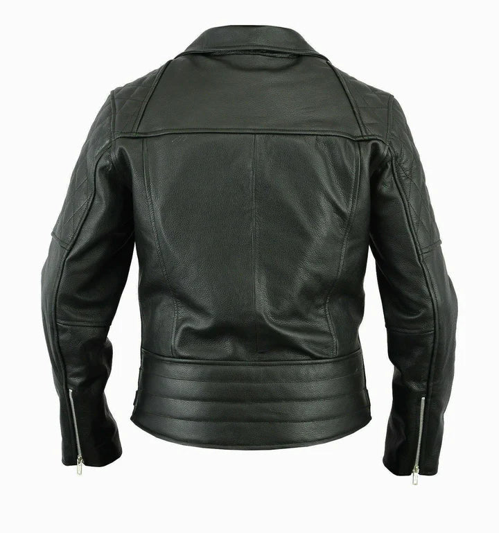 MEN'S GENUINE LEATHER BRANDO CAFE RACER BIKER JACKET