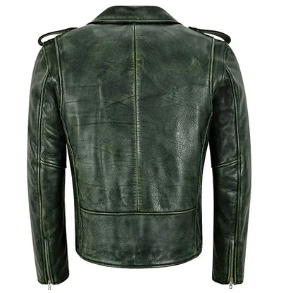 Mens Green Leather Jacket